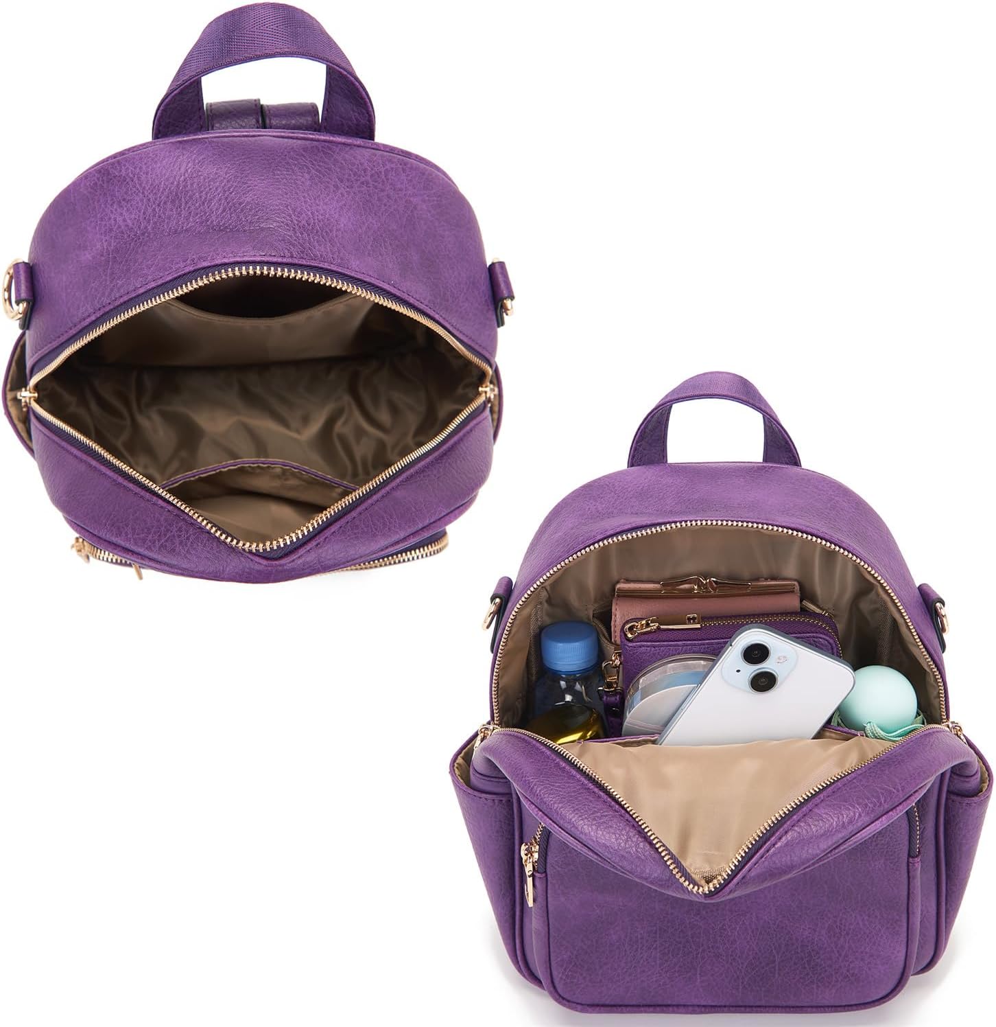 Idesort Small Backpack Purse for Women Girls Cute Backpacks Purse set with Wallet Convertible Shoulder bag - Image 5