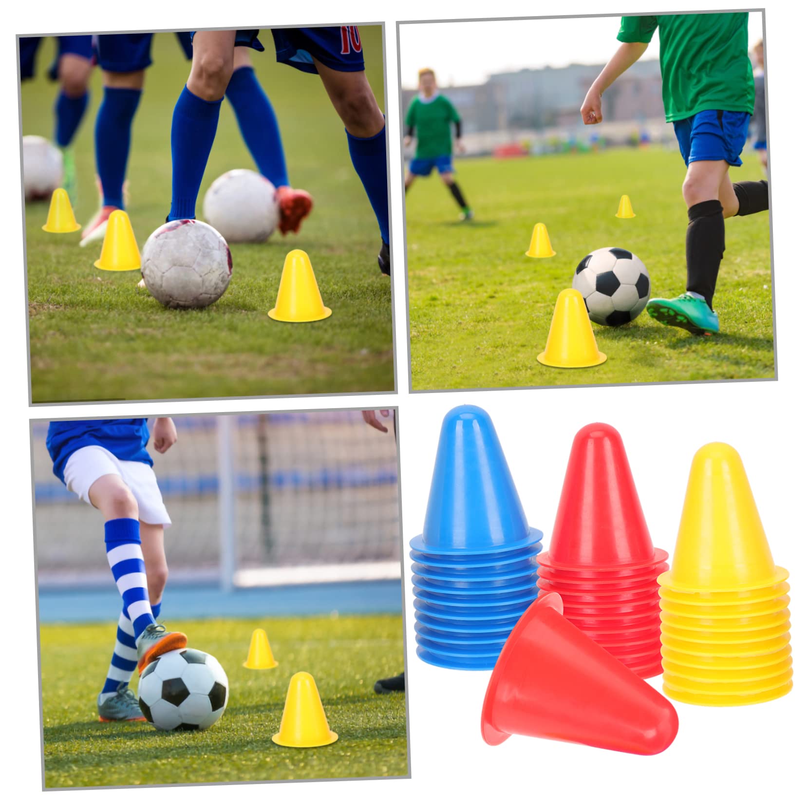 Gogogmee 1Set Mini Sports Cones Agility Training Cones for Soccer Skating and Obstacle Courses Durable Lightweight Easy to Store for Adults