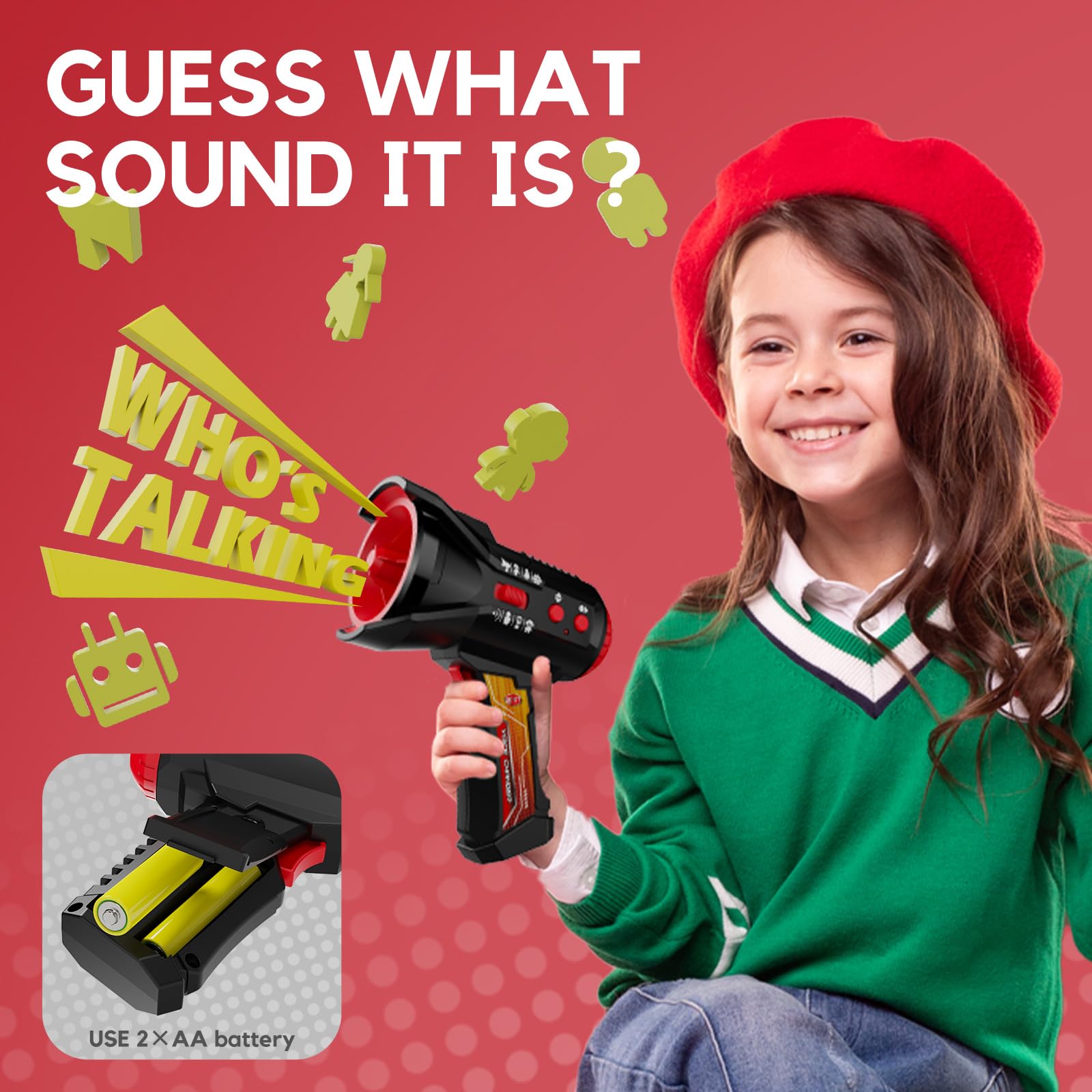 Multi Voice Changer per bambini con 8 diversi effetti vocali, cambia voce, registratore e funzione megafono, giocattolo cambia voce per bambini, ragazzi dai 3 anni in su