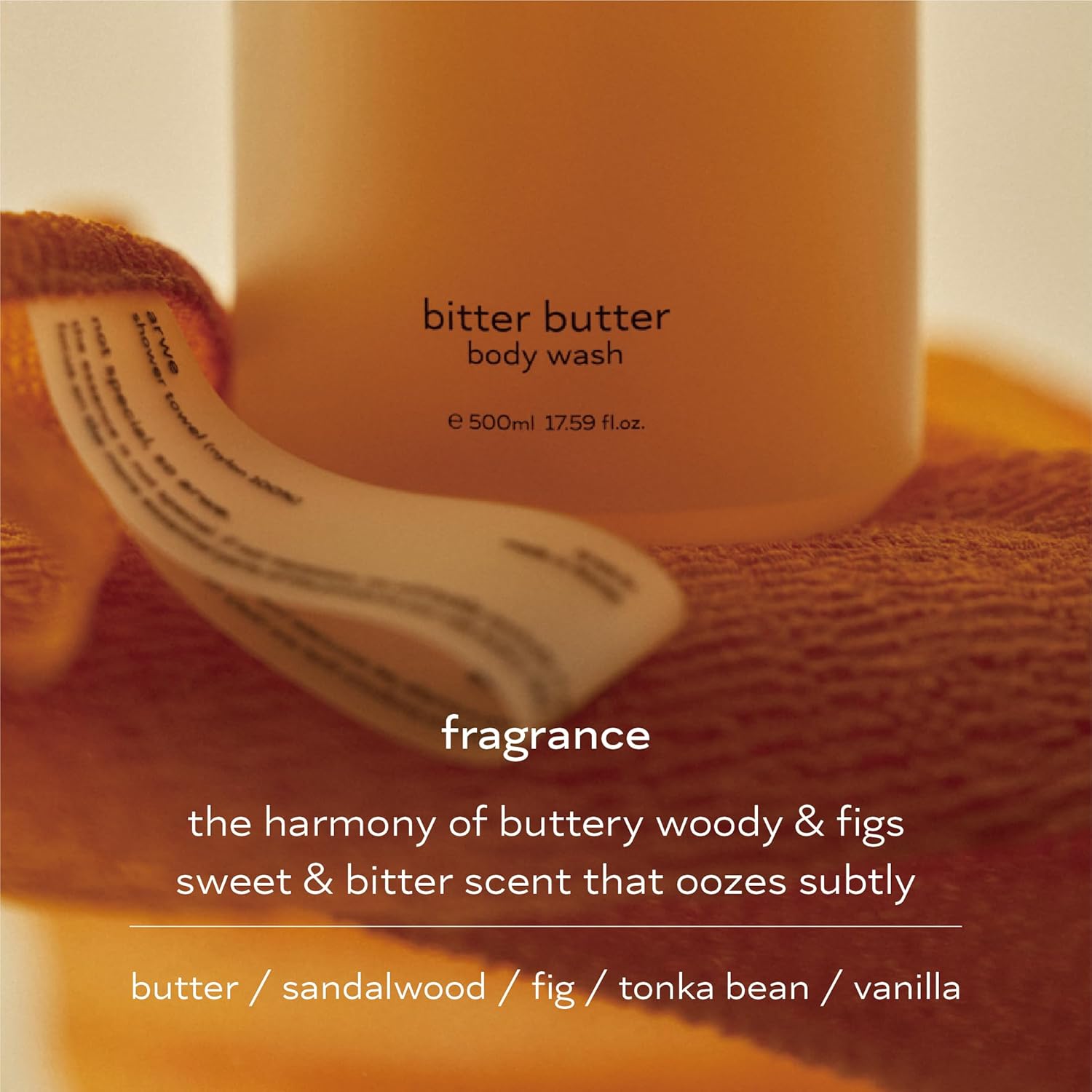 arwe Bitter Butter Body Wash, 16.9 fl oz (500 ml), Naturally Derived, Weakly Acid, Moisturizing, Acne, Body Care Soap, Next Generation Horny Scrub, PHA & LHA, Perfume Scent, Large Capacity