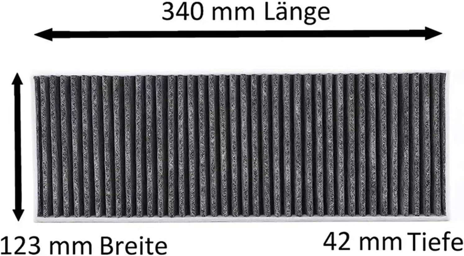 2pcs Filters 340 * 123 * 42mm Charcoal Filters,Compatible For BORA,Basic BAKFS And,Compatible For BORA,Pure Systems Replacement Accessories
