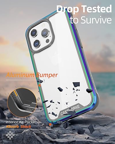 Miniatura 6 de CaseBorne R - Funda compatible con iPhone 13 Pro Max, transparente a prueba de golpes, grado militar, probada en caídas de 12 pies, marco de