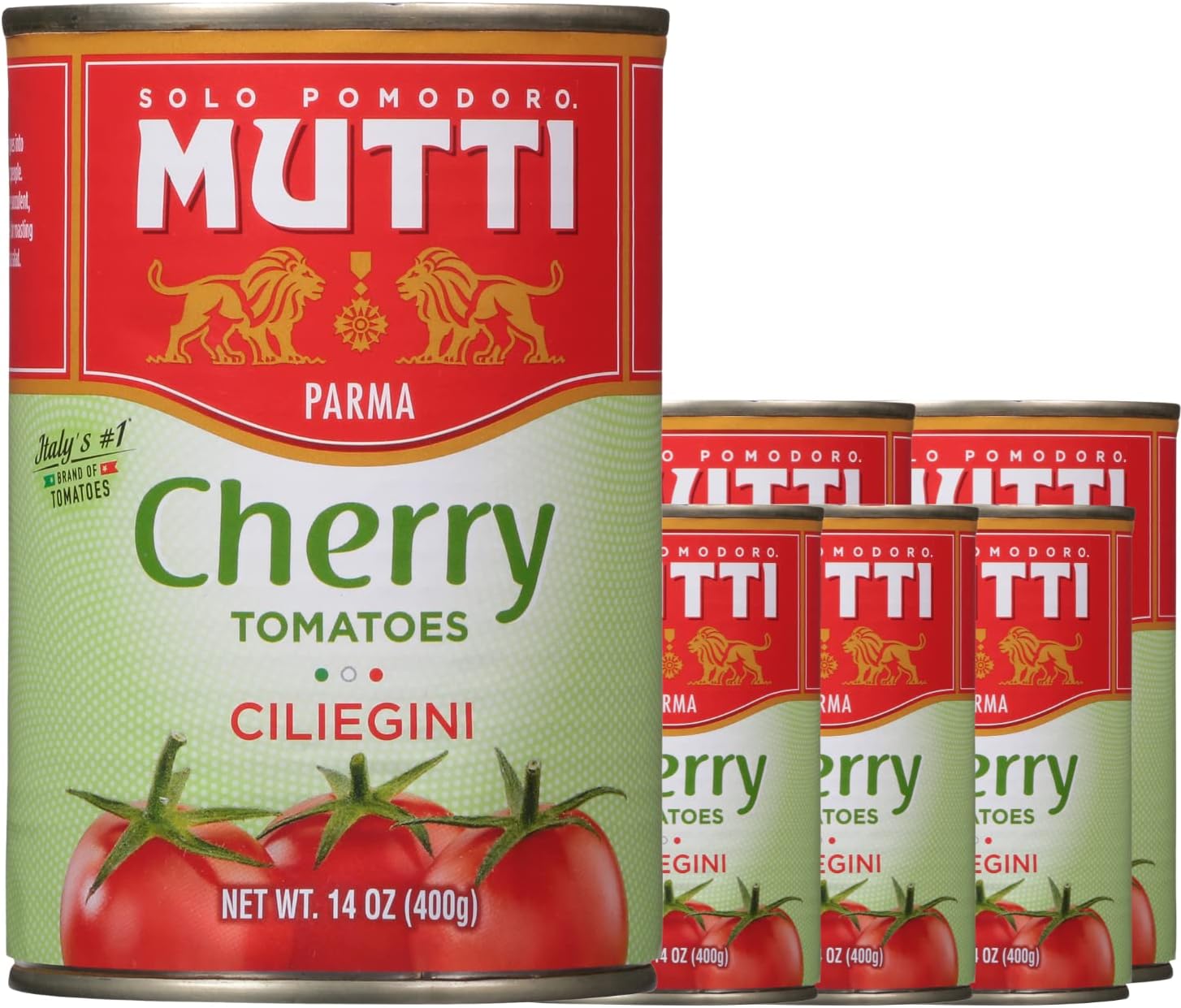 Cherry Tomatoes (Ciliegini), 14 oz. | 6 Pack | Italy’s #1 Brand of Tomatoes | Fresh Taste for Cooking | Canned Tomatoes | Vegan Friendly & Gluten Free | No Additives or Preservatives