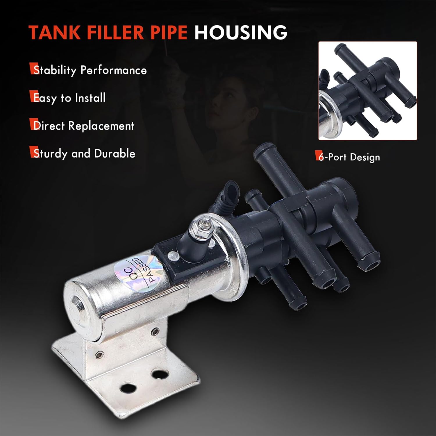 467513 Dual Fuel Tank Selector Switch Valve, 6 Port Single Wire Switching Valve Dual Tank System Compatible with 1973-1980 Chevrolet C10 C20 C30 K10 K20 K30,GMC C/K 1500 2500 3500 Pickup Truck