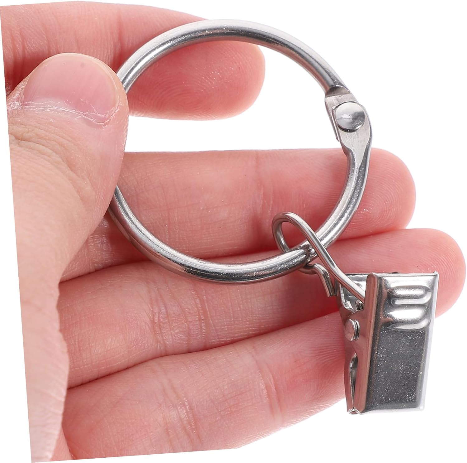 Luxshiny 50pcs Curtain Clips Ring Hooks Easy to Clean and Space-Saving for Bath and Drapery