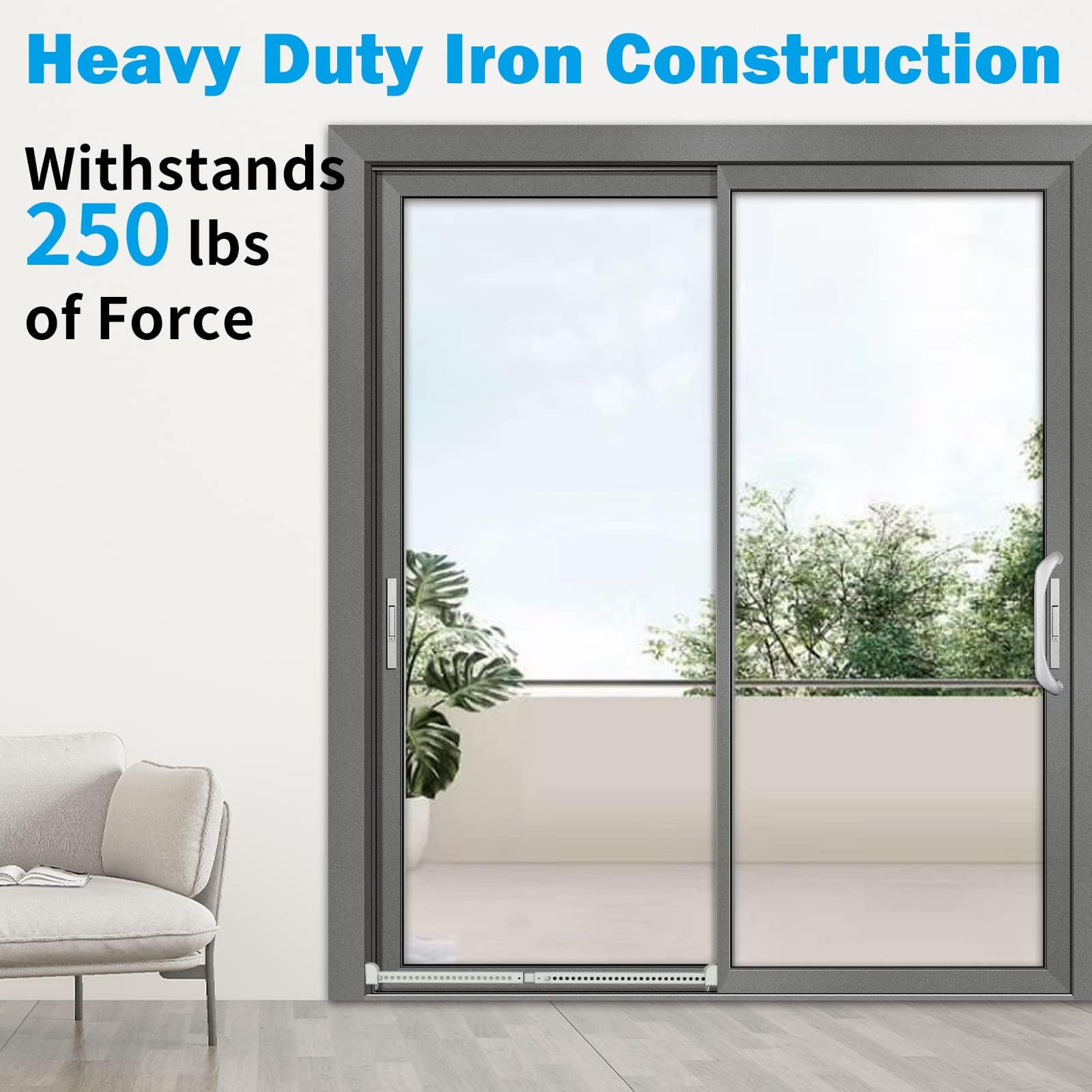 Cerradura de puerta corredera ajustable, barra de seguridad para puerta corrediza, barra de seguridad para ventana, cerraduras de ventana, cerradura de puerta corredera de patio Satety para niños, de