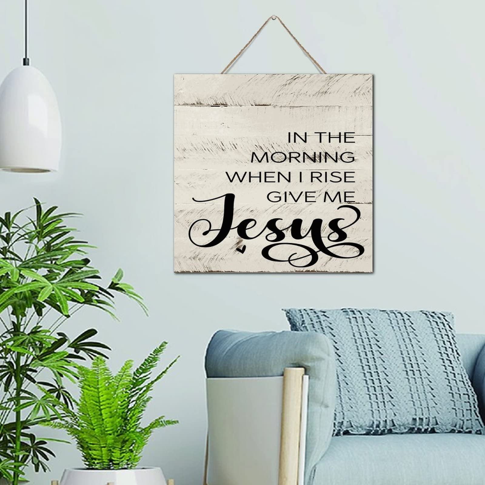 Letrero de madera para cabaña y hogar adorno rústico de pared para despertar con inspiración