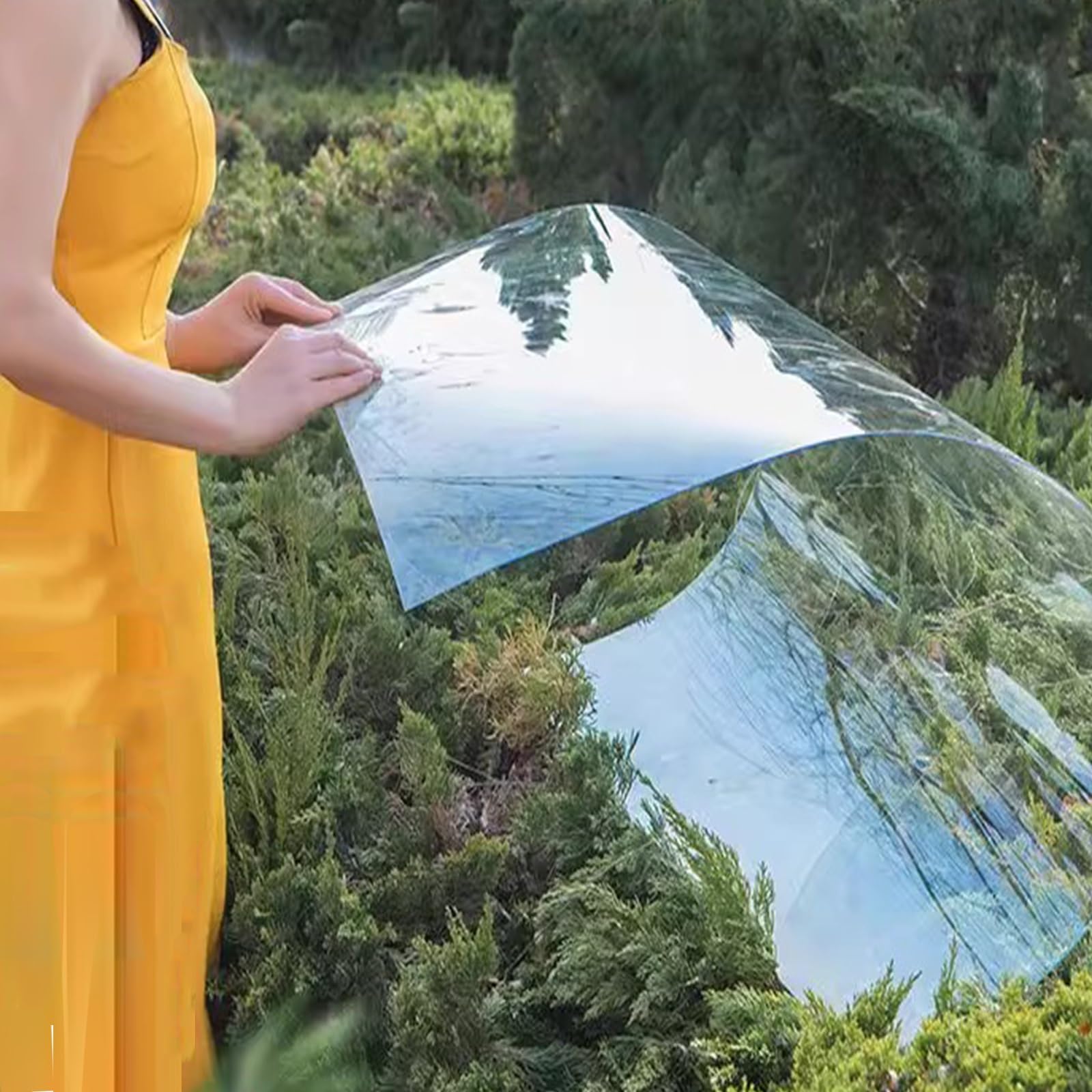 Lámina de policarbonato transparente y resistente contra la lluvia para techos