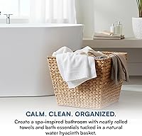 Vista 7 de Honey-Can-Do - Canasta cuadrada de jacinto de agua, grande, color natural, STO-02884