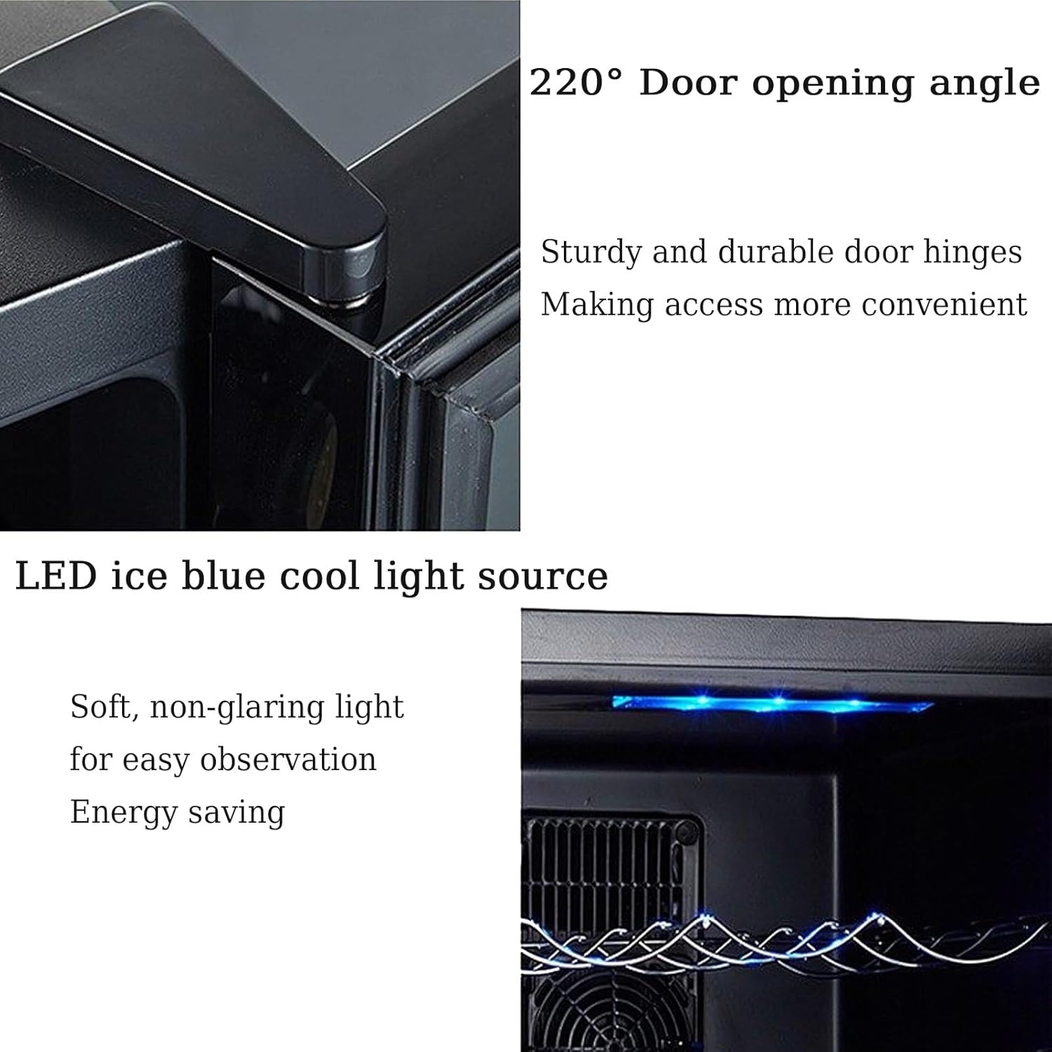 Black Digital Lab Incubator, 23L Reptile Egg Hatcher with Temperature Control (10-40°C) and Double-Glazed Windows, Digital Incubator Cooling and Heating for Lizards, Snakes
