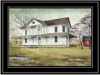 Trendy Decor4U April Showers by Billy Jacobs Printed Wall Art, 19 Inch x 15 Inch, Black Frame