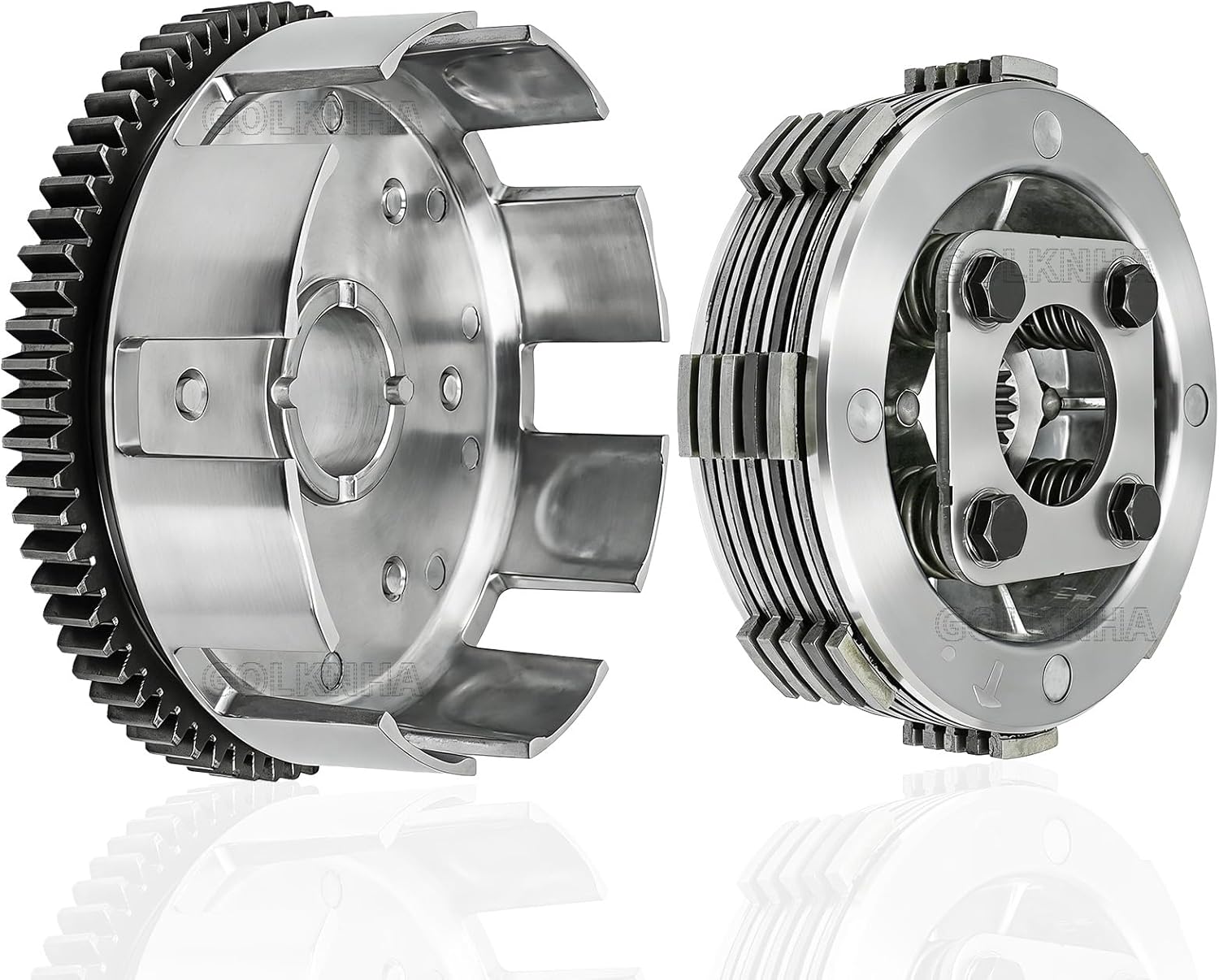 Clutch Kit & Basket & Friction Steel & Hub Pressure Plate for Honda ATV Recon 250 TRX250TE/TRX250TM/TRX250 Sportrax 250 TRX250EX TRX250X OEM# 22100-HM8-A40