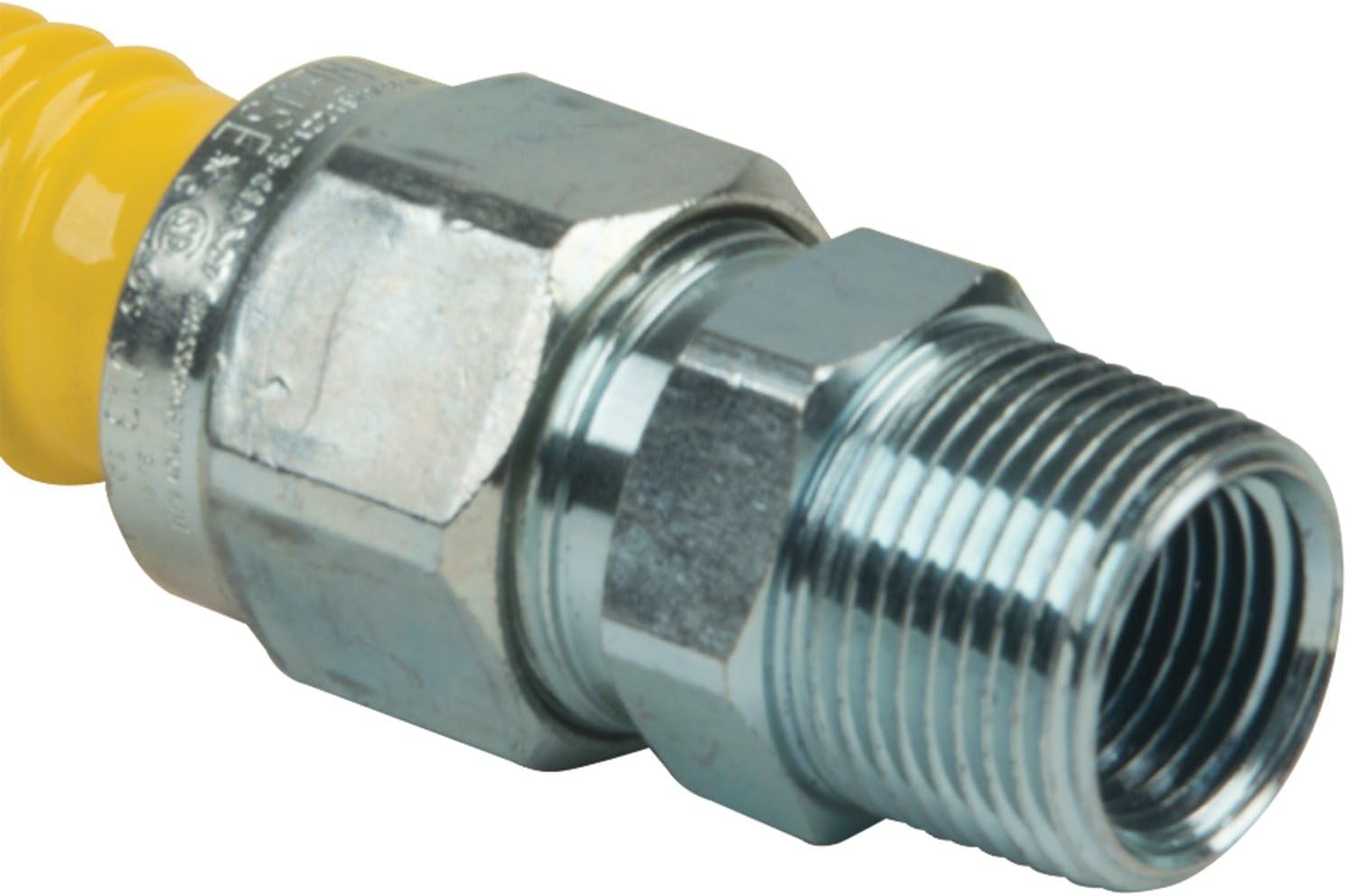 BRASSCRAFT CSSB21-24 Gas Range & Gas Furnace Flex-Line (7/8" OD x 24", 3/4" FIP x 3/4" MIP, Up to 290,900 BTU) PET2