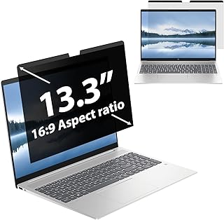FILMEXT Laptop Privacy Screen 13.3 inch Compatible with HP Elitebook Dell Xps Lenovo Thinkpad, Removable 16:9 Laptop Priva...