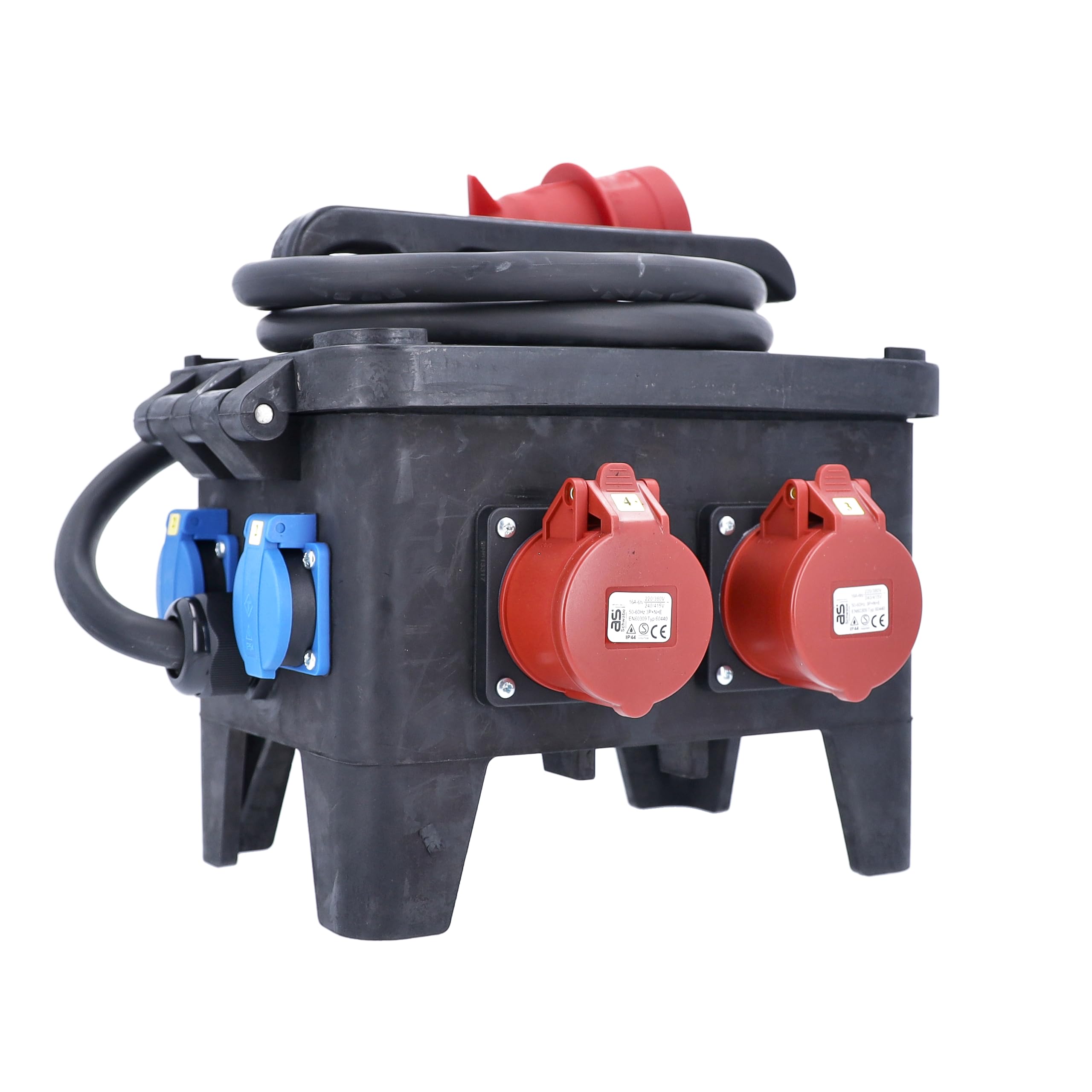 as - Schwabe 60552 - Scatola di ripartizione per cantieri e ambienti di lavoro, M2, 400 V / 32 A, IP44