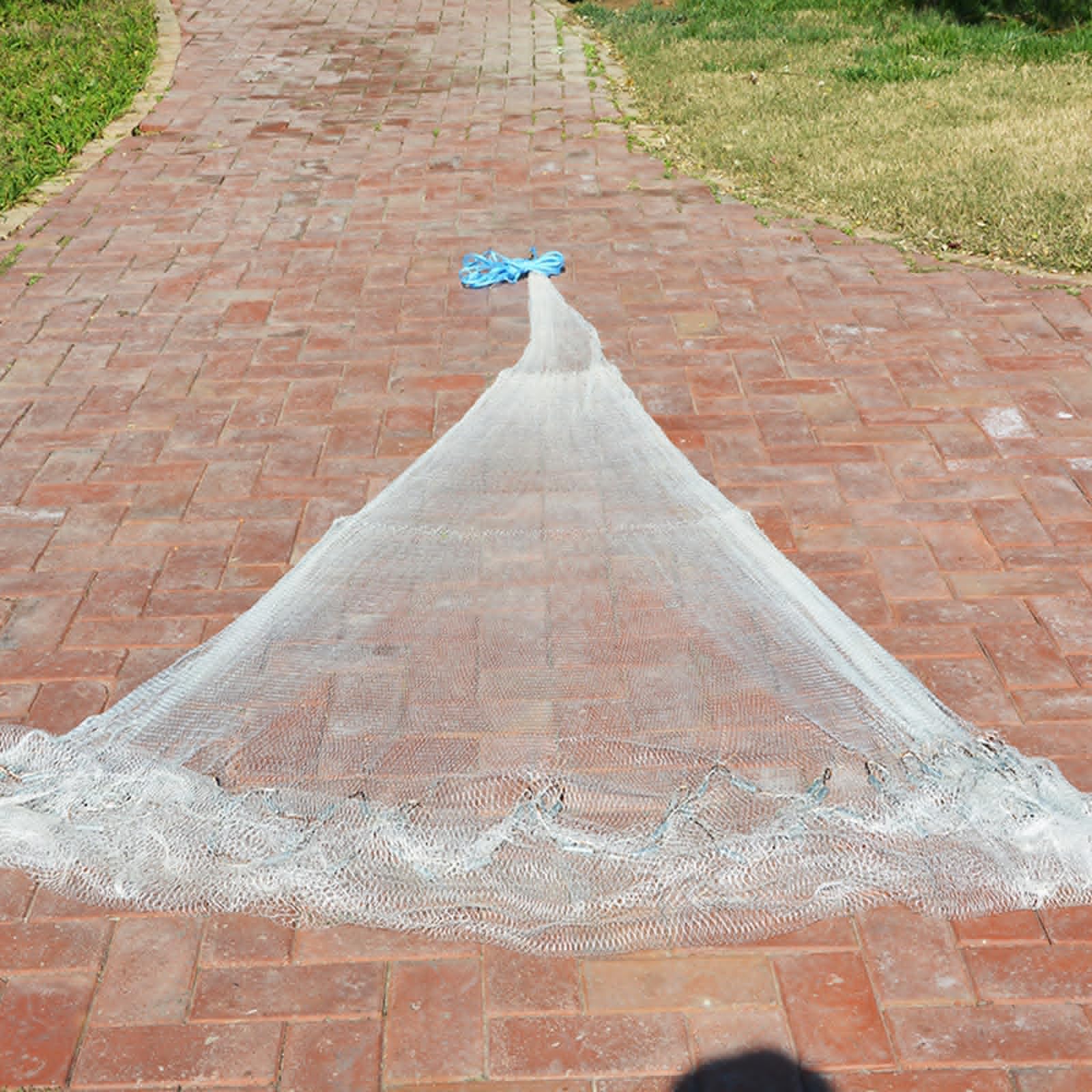 Lawaia Red de pesca de fundición tradicional, fácil de usar, material de monofilamento, duradero y eficiente, ideal para peces de agua dulce y salada, camarones, pececillos