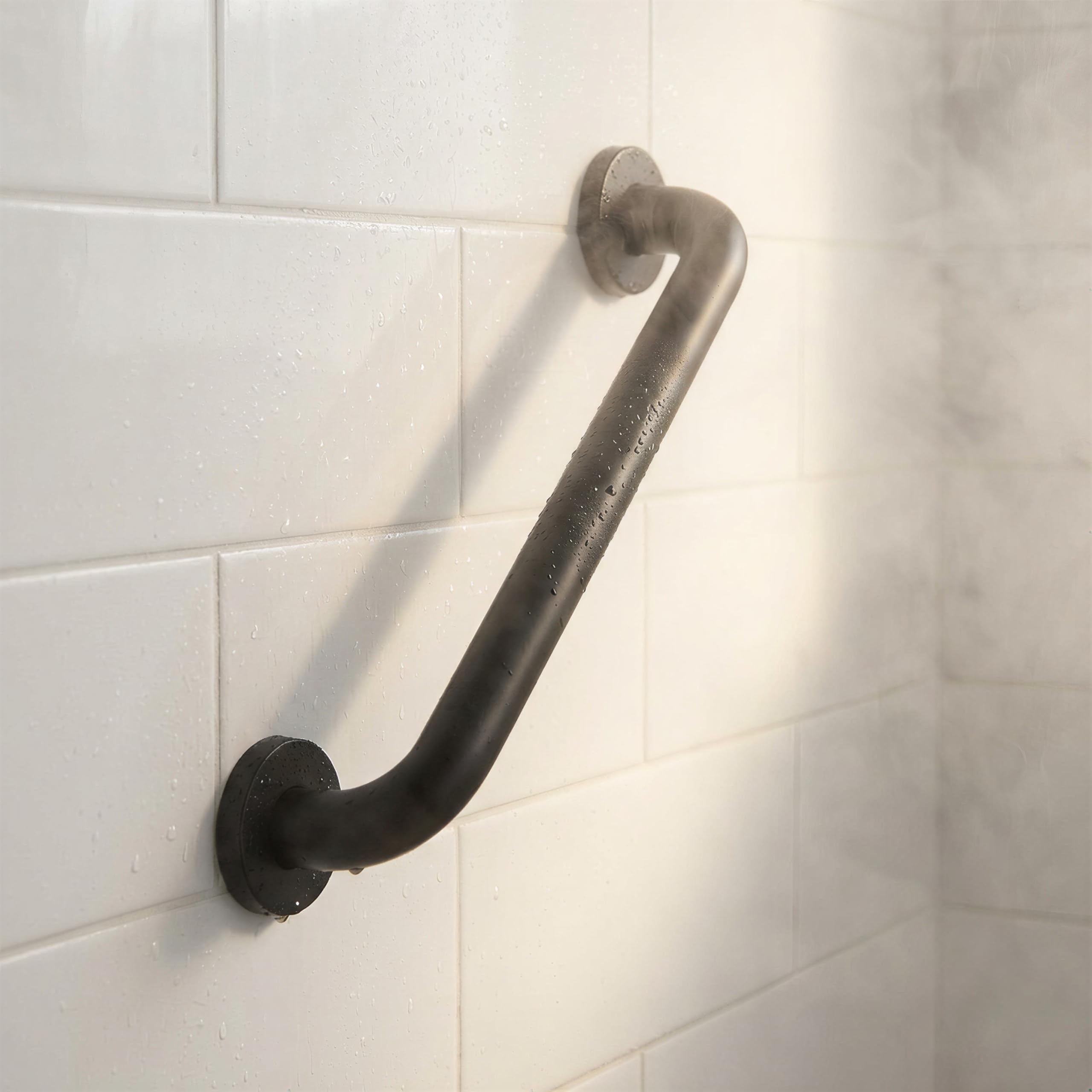 Lot de 2 Barres d'appui 30 cm de Long. 304 Poignée de Acier Inox Poignée Sécurité pour Personnes Agées Barre de Douche pour Toilettes, Salle de Bain, Baignoire