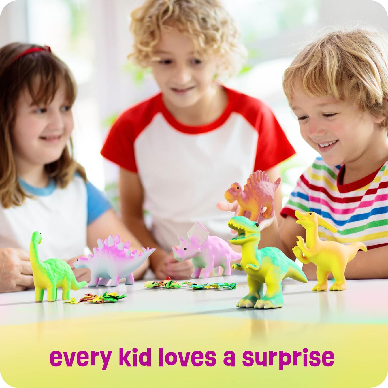 Dan&Darci Dinosaur Hatching Surprise Eggs for Kids - Easter Basket Stuffers - 6 Pack Grows 600% - Dino Egg Toys for Boys & Girls Age 3-8 - Gift Ideas, Party Favors - Gifts for Girls Ages 3 4 5 6 7 8