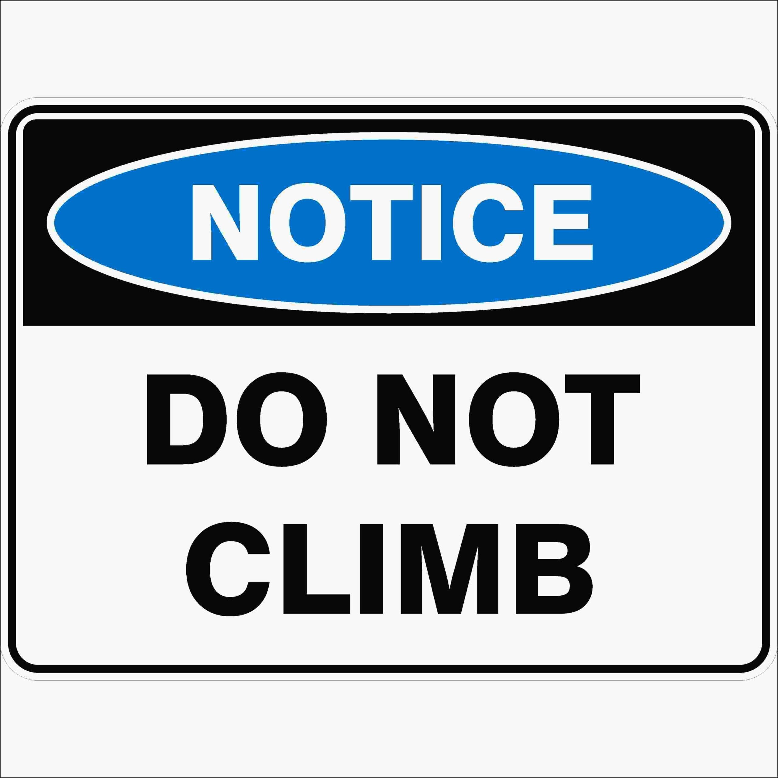 Do Not Climb - Notice Signs Metal Tin Sign 8 x 12 inch for Industrial & Commercial