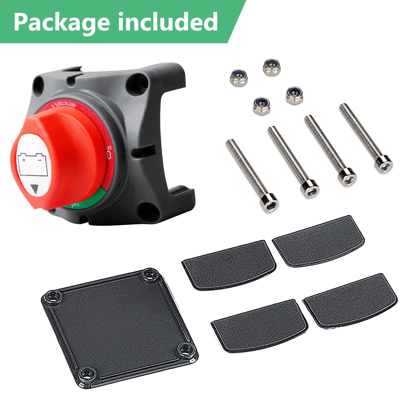 Interruttore Isolatore Batteria,2 Pezzi 12V-24V Interruttore Stacca Batteria,Sezionatore Batteria,Interruttore Di Isolamento Della Batteria Per Auto,Camion,Barche,Yacht,Camper