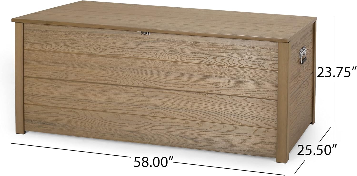 Christopher Knight Home 314565 Alberta Outdoor Deck Box, Brown : Everything Else