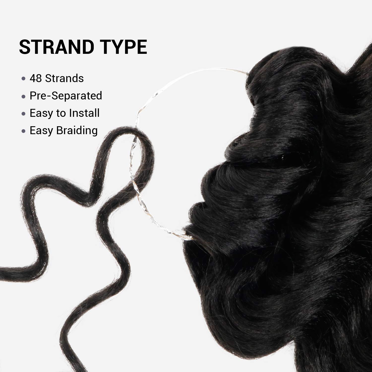 AU-THEN-TIC Ocean Wave Crochet Hair, 8 Inch, 8 Bundles, 2X Deep Ripple and Body Wave Styles, Synthetic Freekalon Extensions, (2, Dark Brown)