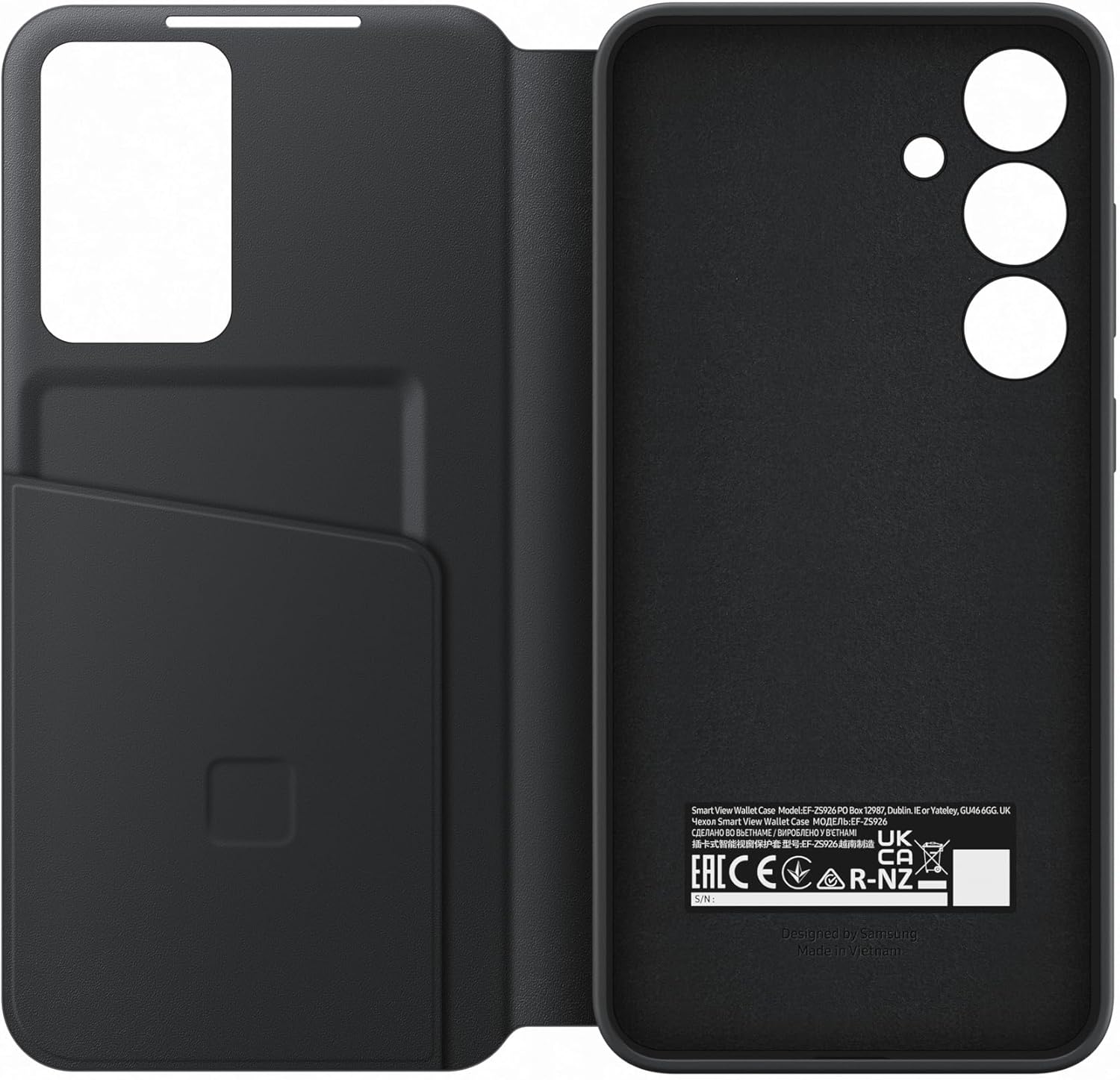 Samsung Galaxy Official S24+ Smart View Wallet Case, Black