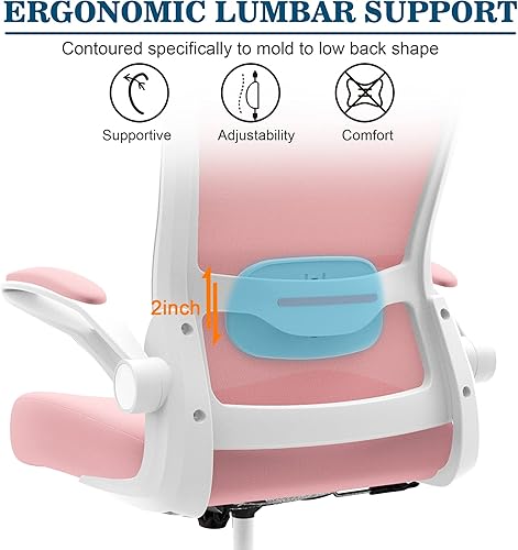 Miniatura 3 de Mimoglad Silla de oficina, silla de escritorio ergonómica de respaldo alto con soporte lumbar ajustable y reposacabezas, silla giratoria con