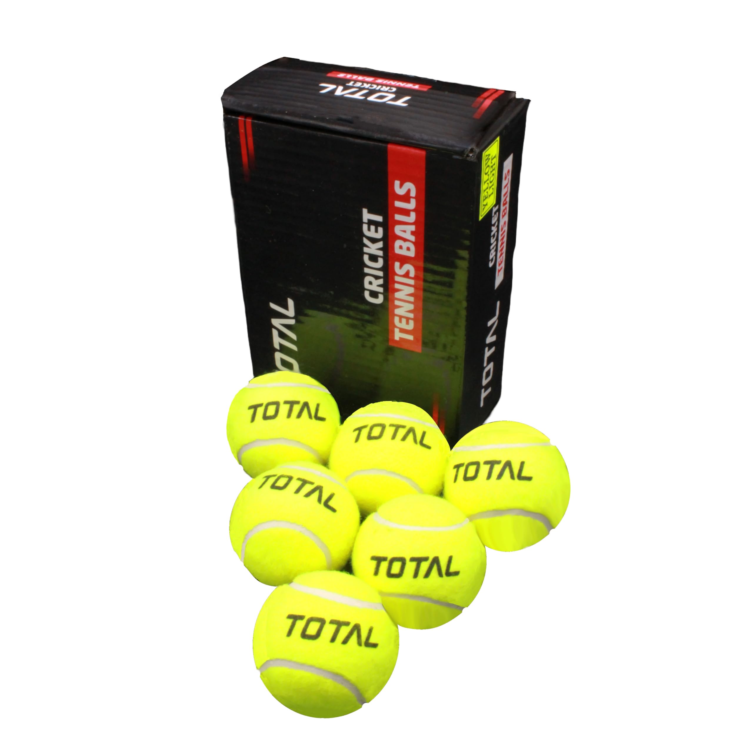 Total Cricket Tennis Ball for Cricket Tournament - Light Rubber Pack of 6 Balls for Underarm/Overarm Play, Indoor/Outdoor, Street & Beach Cricket - Durable and Versatile-image-20