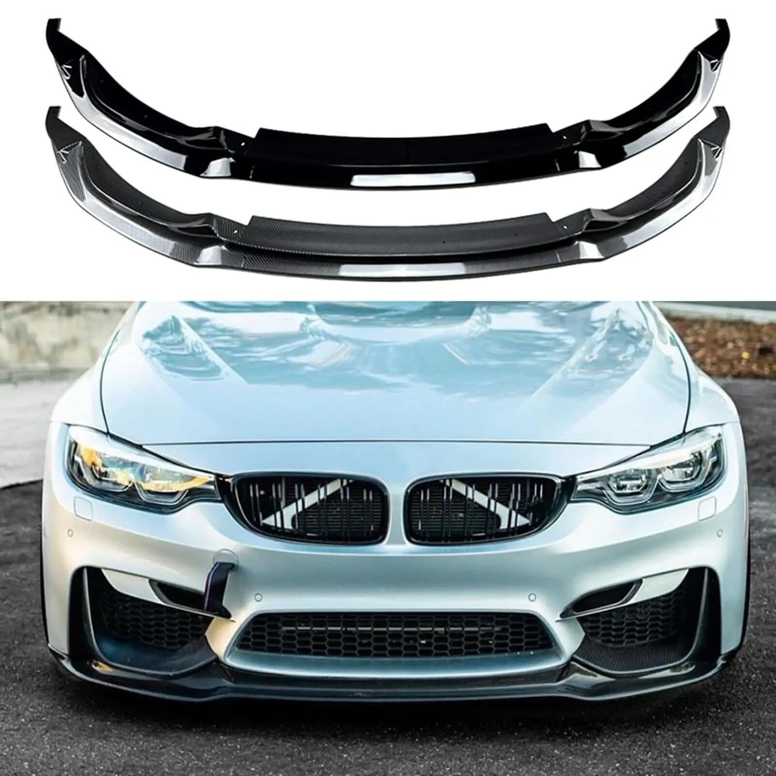Uniwersalny spoiler Do Bmw F80 F82 F83 M3 M4 V Style | 2015-2020 Przedni Dokładka przedniego zderzaka