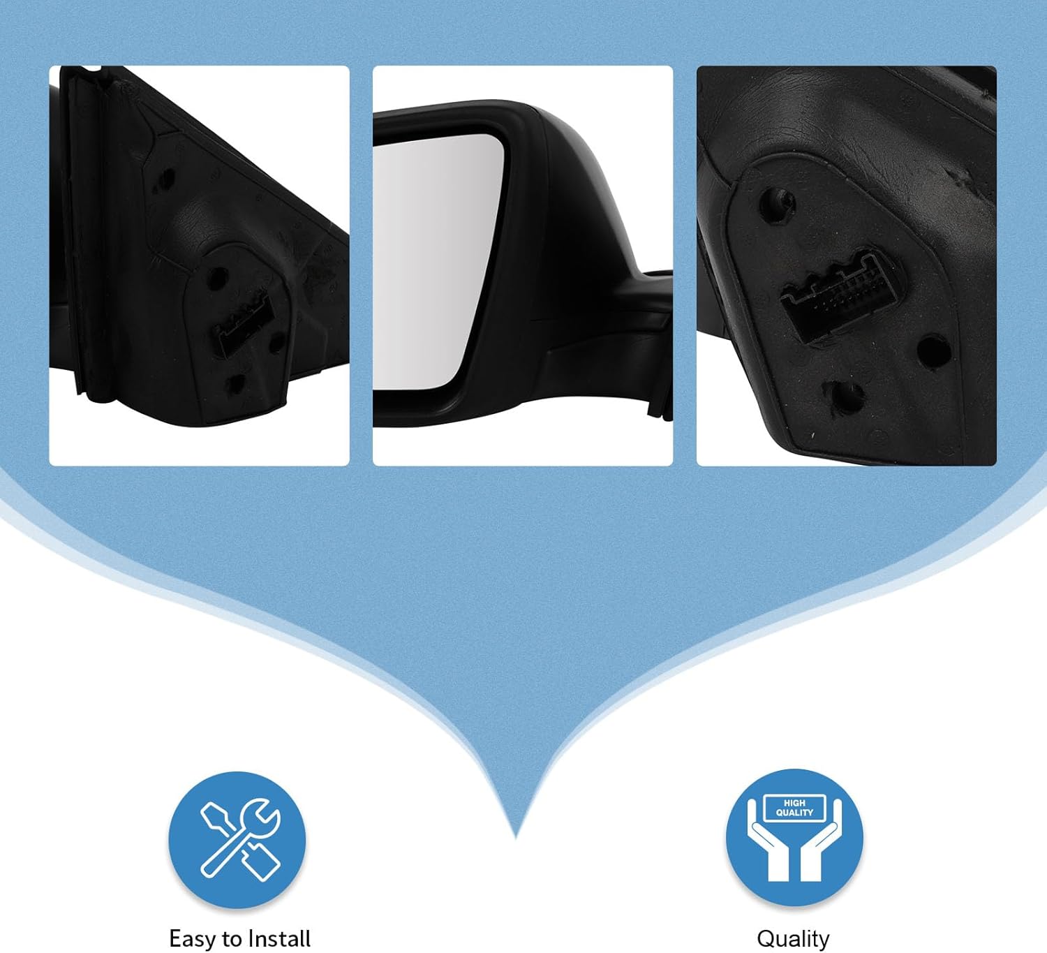 ECCPP Exterior Mirrors Replace with 2010-2013 For BUICK For LACROSSE Driver Side 22857439