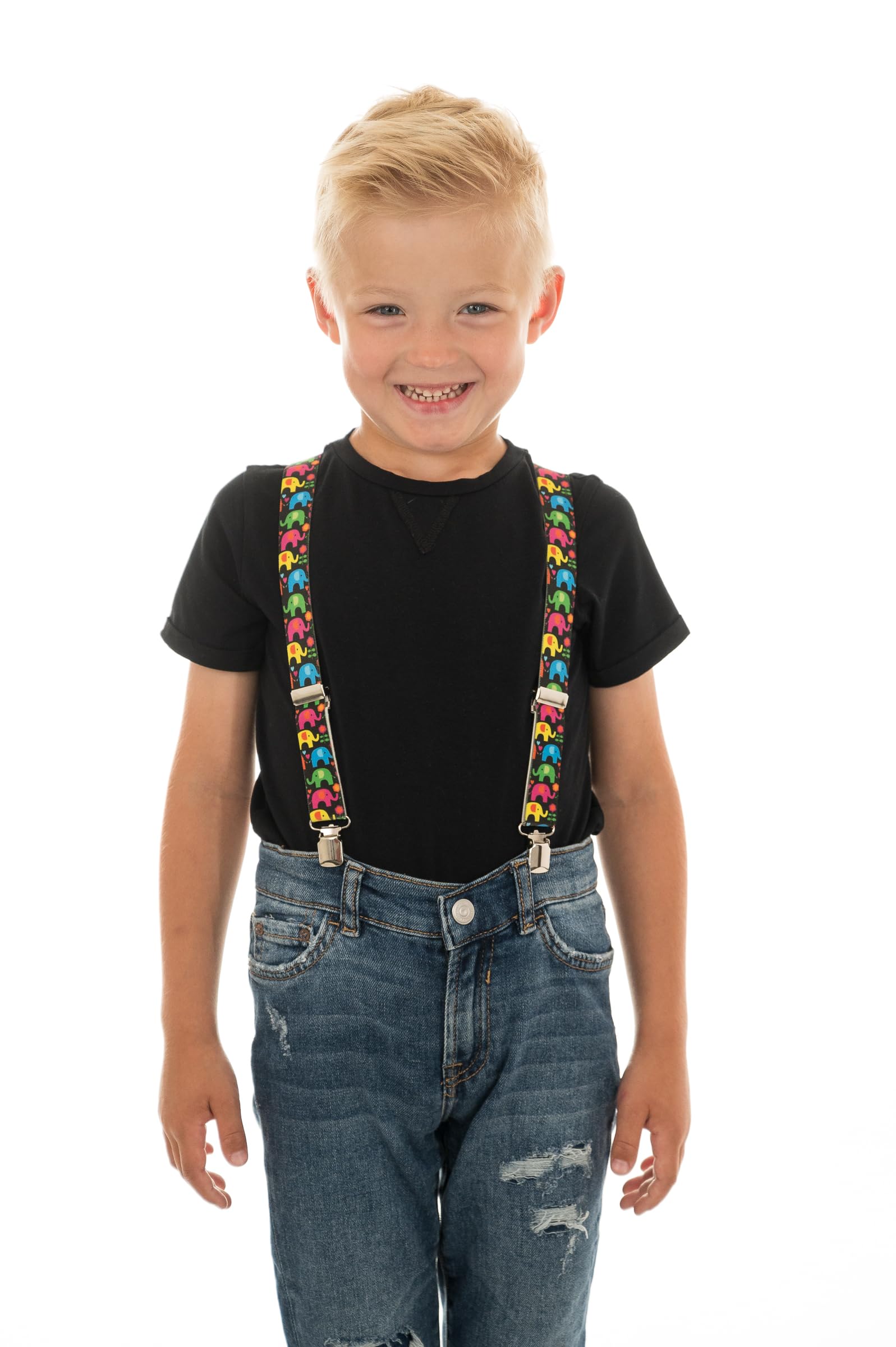 Tirantes de Tela Elastizada Infantiles Unisex Forma Y Dinosaurio 1-5 Años 2.5cm