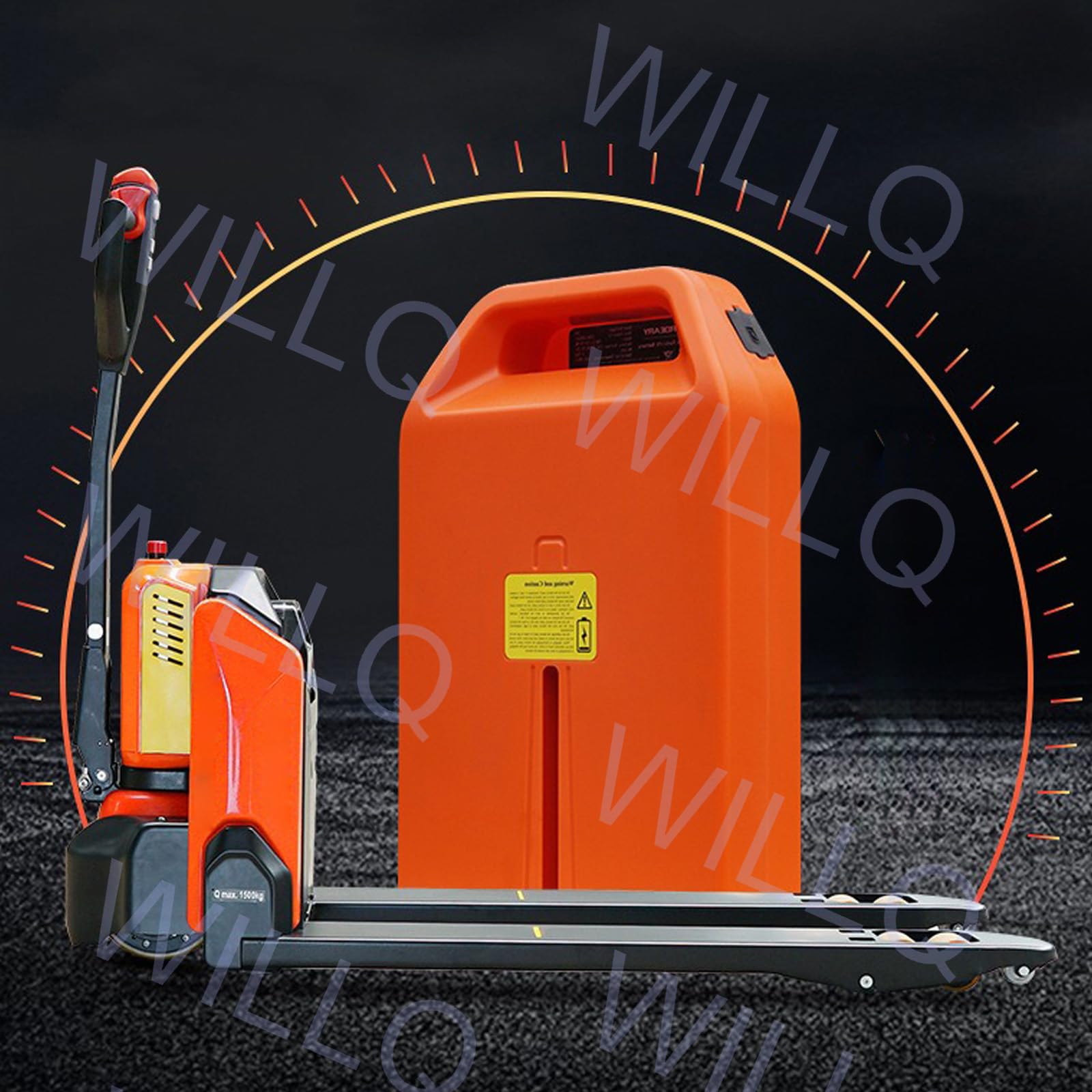 Batteria al Litio per transpallet Elettrico da 48 V/24 V 20 Ah 36 Ah per Carrello elevatore Elettrico, Pacco Batteria di Ricambio, 4 Pin/6 Pin, scarica