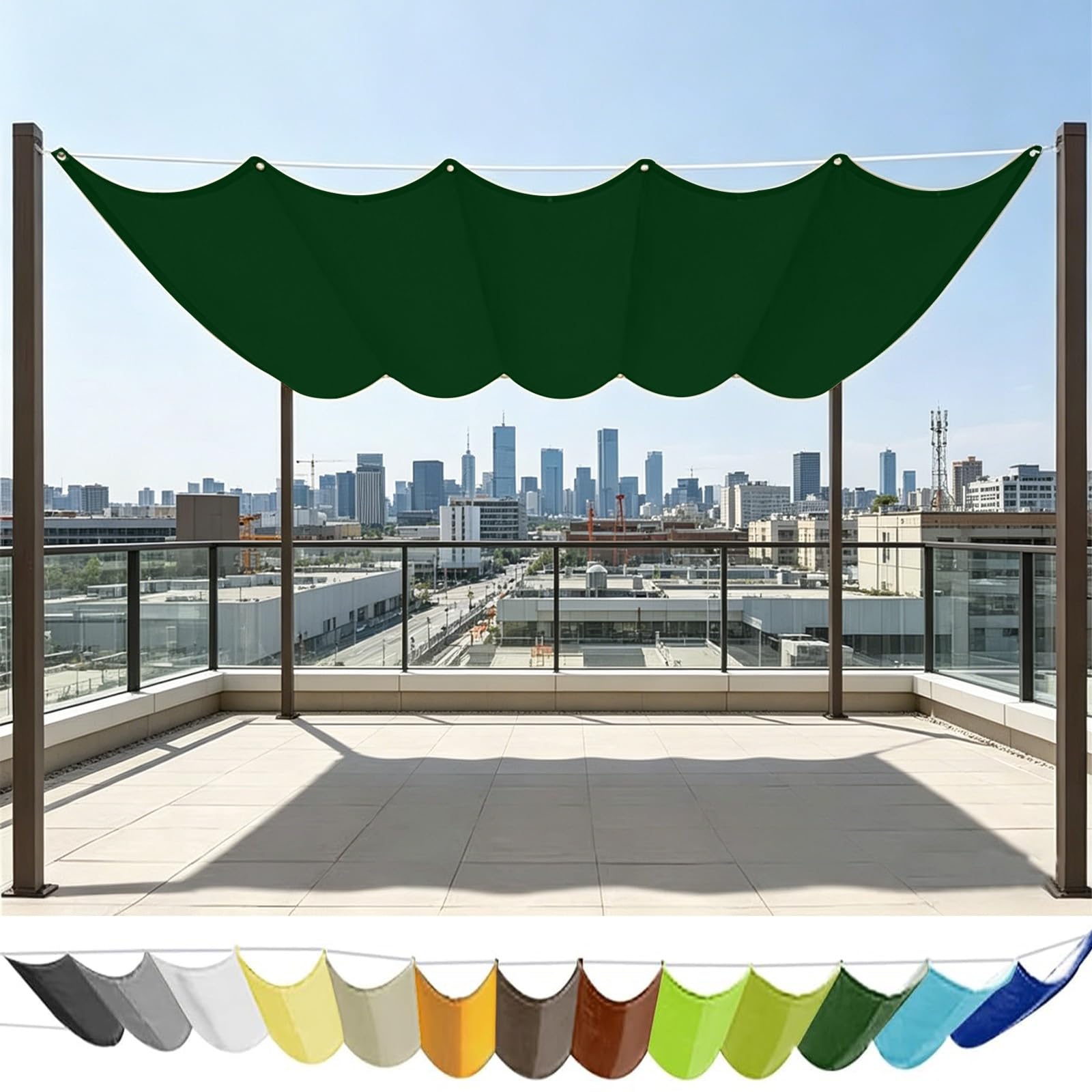 Voile d'ombrage pour bloquer la chaleur et la pluie sur le patio extérieur