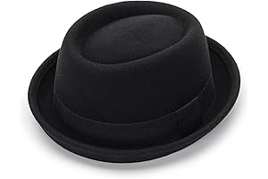 Wool Felt Black Pork Pie Hat - A Dash of Classic Style