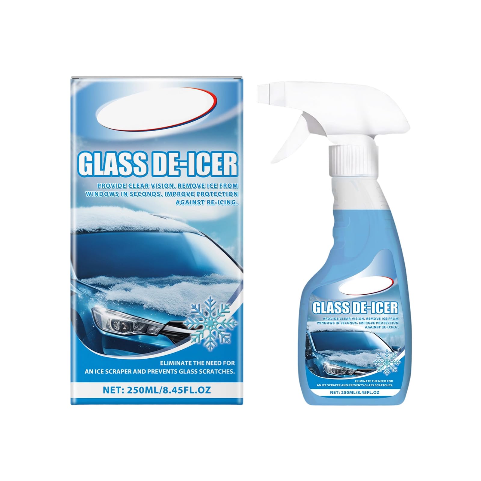 Montesy Windshield deicer Sprayer Ideal for Car Windscreens, Headlights Glass Deicer Car Deicing Snow Antifreeze Sprayer