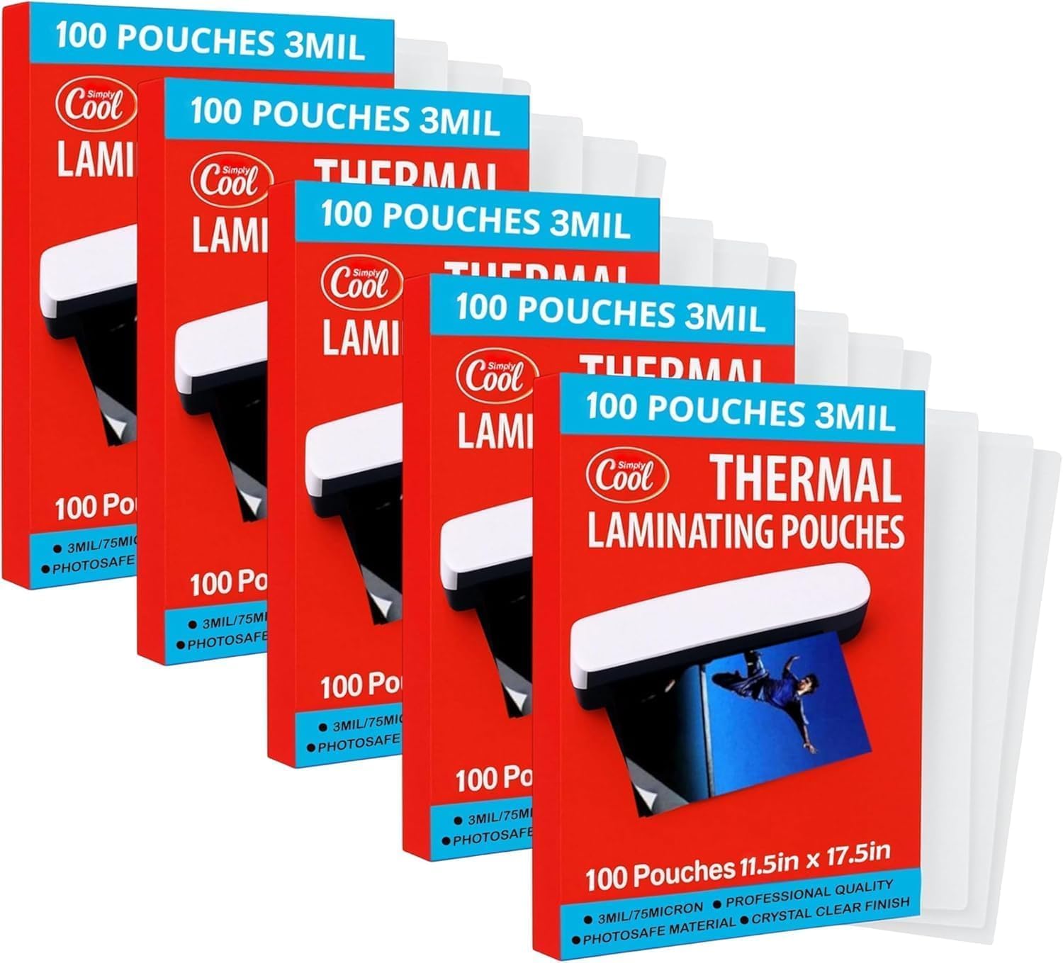 Laminating Pouches - 125 Pack 3 Mil Thermal Sheets -15