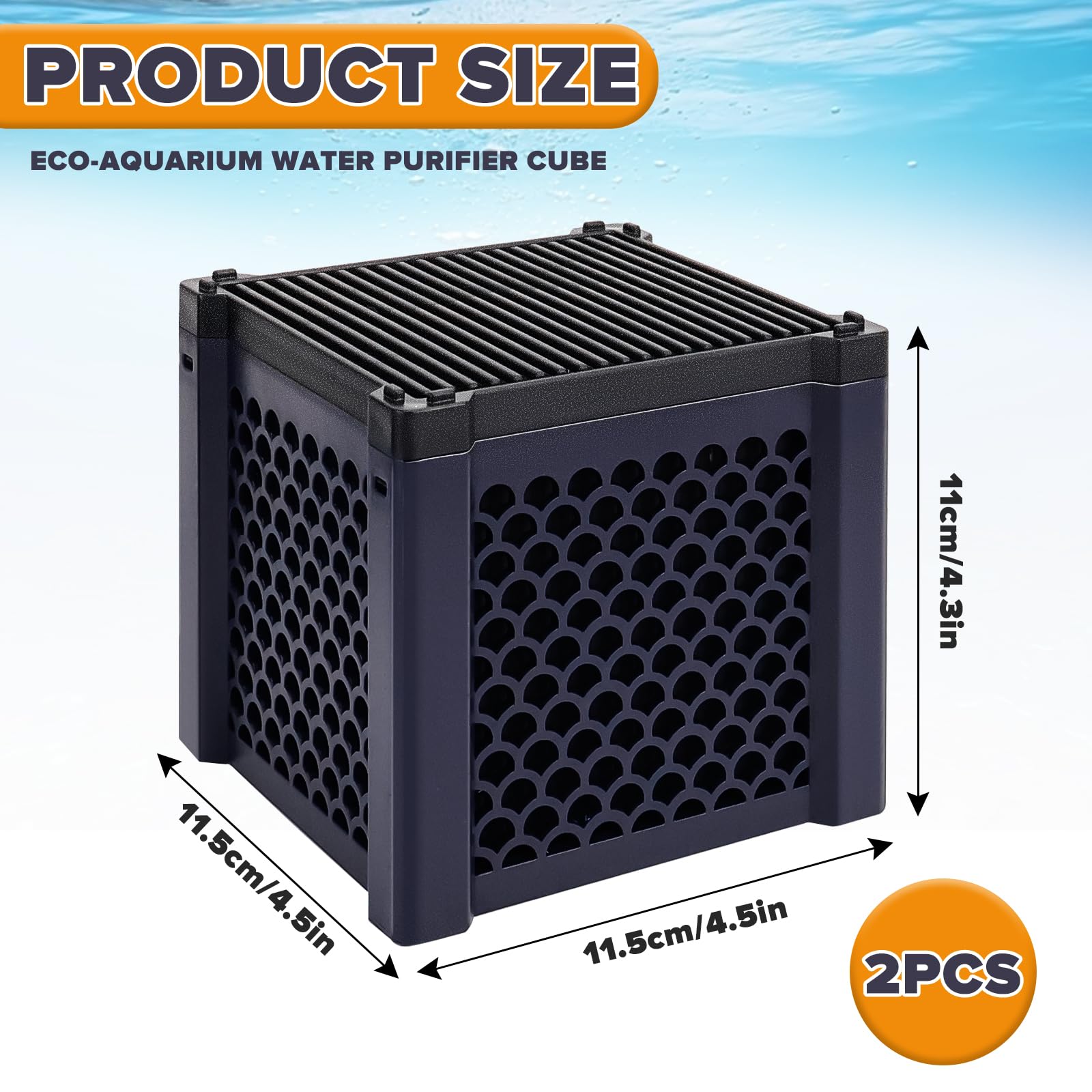 Clever Cube Aktivkohle Pferde, 2 Stück Aktivkohlefilter Würfel Pferd, Eco-aquarium wasserreiniger-würfel für Pferdetränken, Aquarien & Teiche (2)