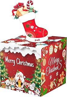 KumCinm for Women & Men，Funny for Cash, Surprise Money Gift Boxes Set, Christmas Box Holders for Cash and 50 Pcs Transparent Bags for Women Men Girls Boys Teens Friends(B)