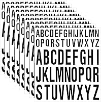 Vista 9 de 8 hojas de calcomanías de vinilo del alfabeto, impermeables, autoadhesivas, letras para pósteres, tablones de anuncios, buzón de correo, decoración