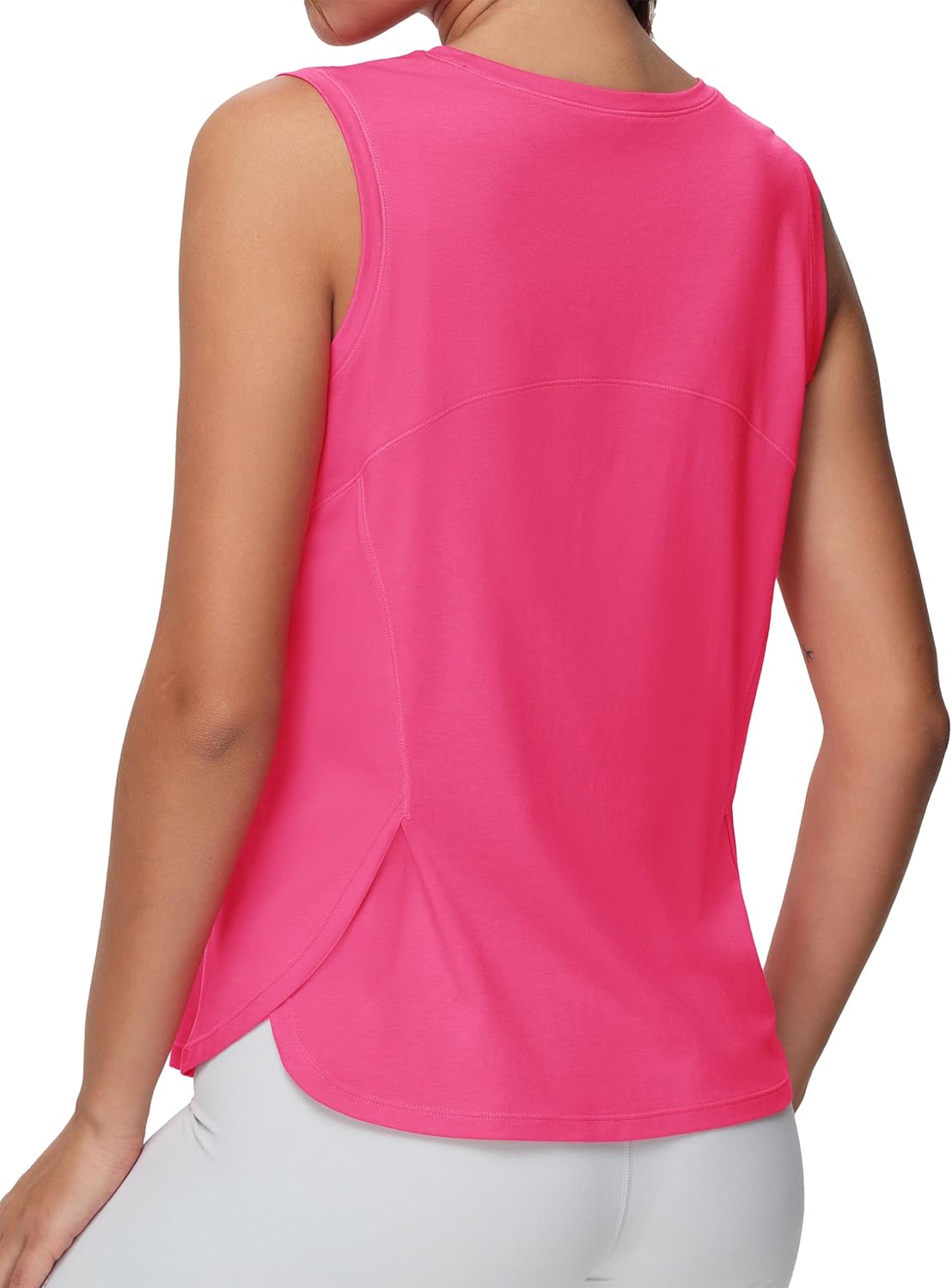 THE GYM PEOPLE Women's Workout Tank Tops Loose Fit Sleeveless Breathable Yoga Shirts with Side Slits