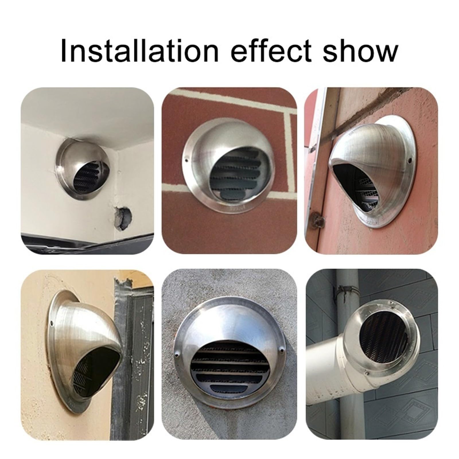 Hotte D'échappement Ø116, 155, 190mm Grille De Ventilation Pour Cuisine