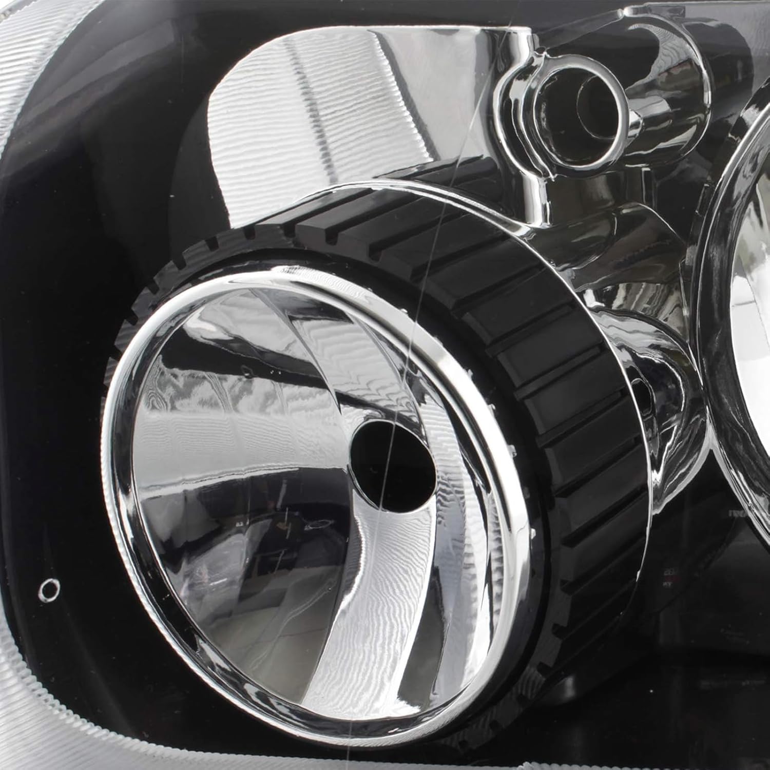 2Pcs Headlight Assembly Compatible with 2005 2006 2007 Ford Escape Headlights Headlamp Driver Passenger Side, Chrome Housing Amber Corner