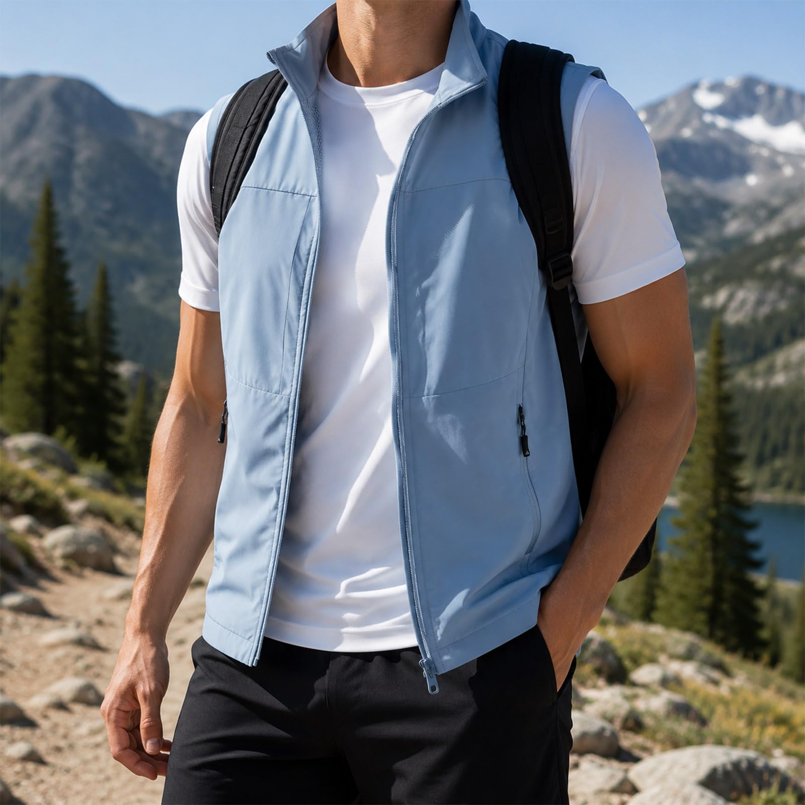 Chaleco ligero sin mangas Softshell para hombre