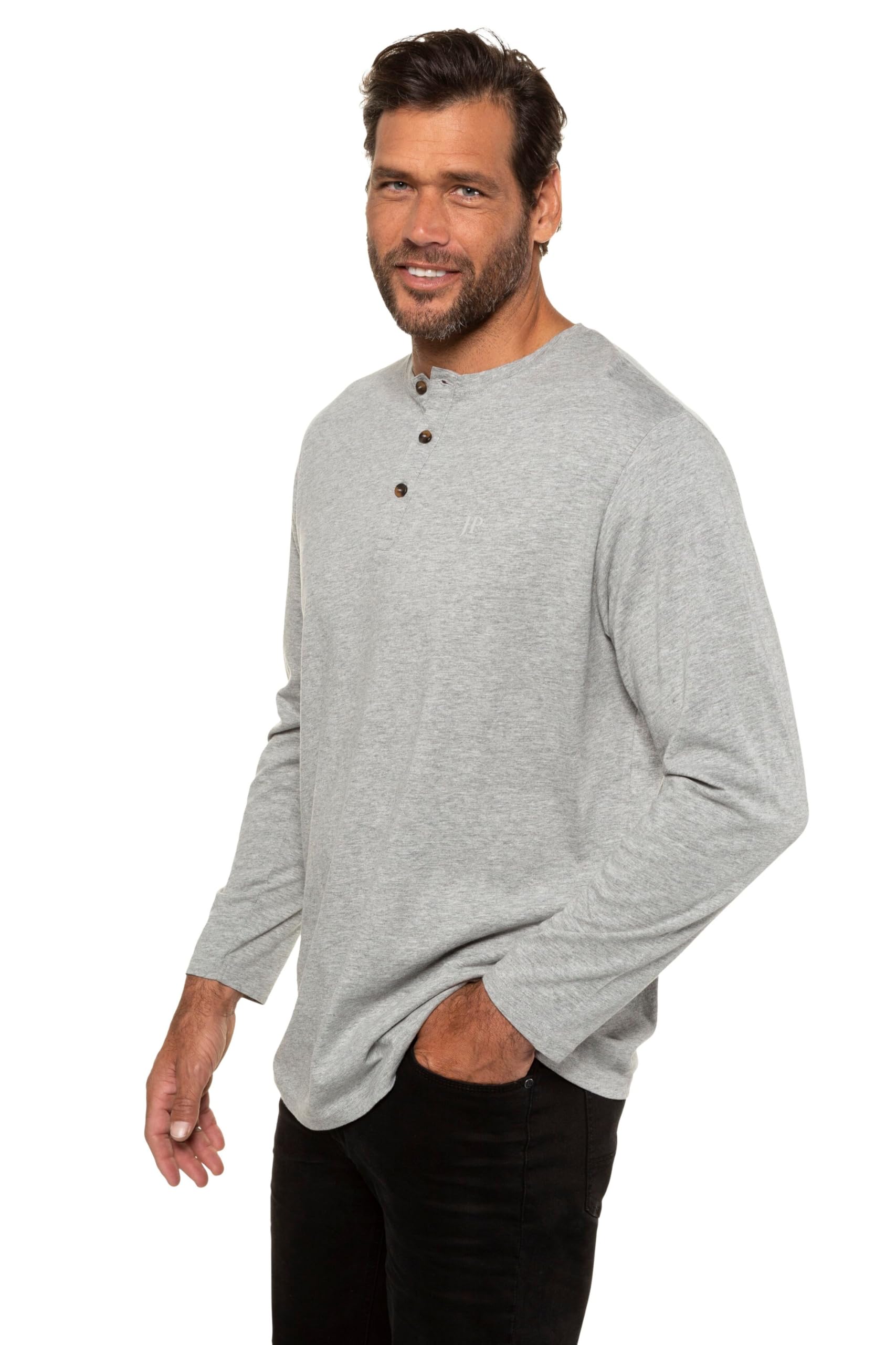 JP 1880 Men's T-Shirt, Grey (Melange), 3XL
