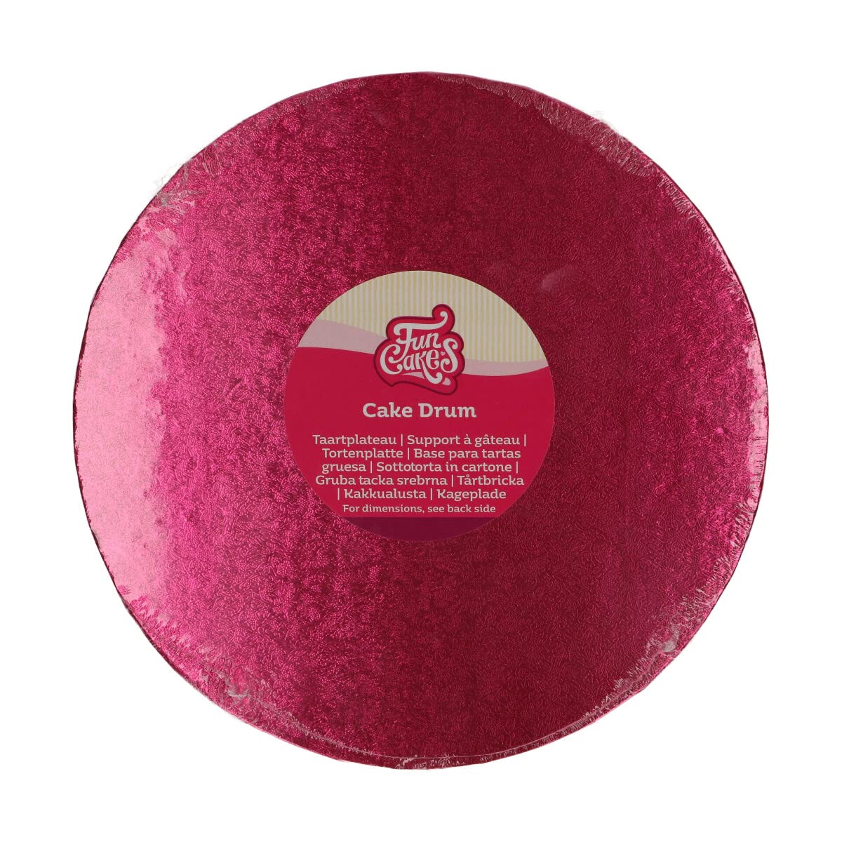 The Cake Decorating Co. Pink Cerise Round Drum Cake Board