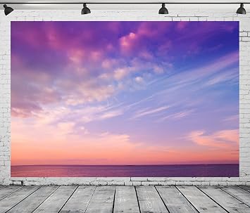 7x5ft Fabric Colourful Sky Backdrop Red Cloud Sky Sunset Photo Backdrop Evening View Night Golden Clouds Photography Background Nature Scenery Backdrop for Kids Adults Portraits Studio Props