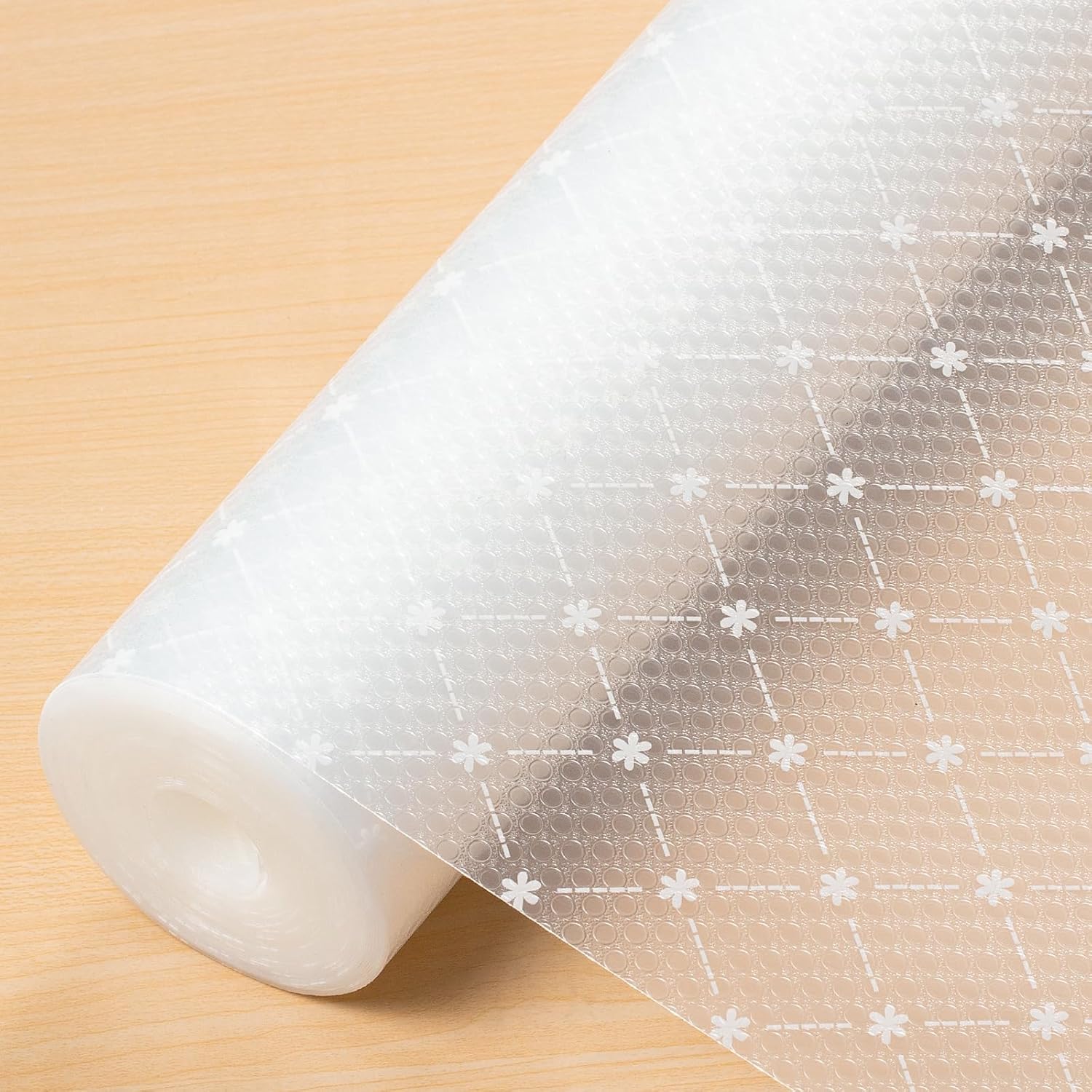 Fridge Mats, Anti-Slip Kitchen Cabinet Drawer Shelf Mat Liner Sheets - Waterproof Strong Table Mat EVA for Fridge, Shelf Liner, Table Drawer mat (Little Flower Transparent, 45 cm X 3 Meter)-picture-23