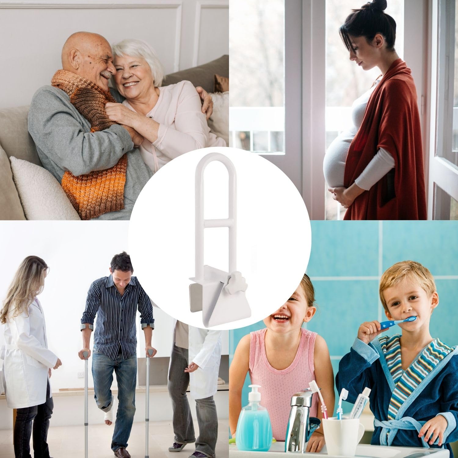 OrtoPrime Asa bañera Adultos y Niños - Agarraderas baño - Asidero para Baño - Barra ducha - Agarrador ducha Personas Mayores - Asidero Bañera Adultos - Apoyo Bañera - Asa de SEGURIDAD para Baño