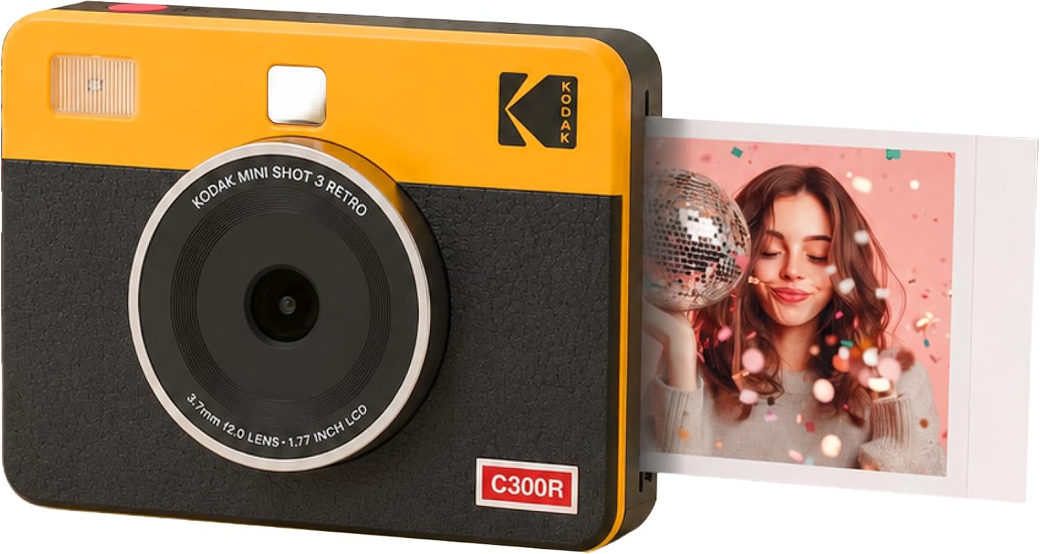 KODAK Mini Shot 3 Retro 3x3 Instant Camera and Photo Printer